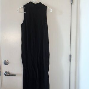 NOBO Black Mock Neck Sleeveless Sheath Maxi Dress